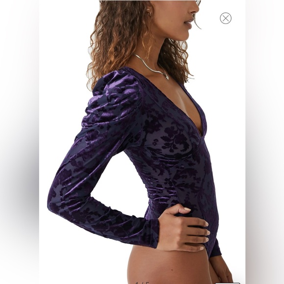 NWT Free People Magic Hour Bodysuit in Deep Sea Combo |Size Small - Picture 8 of 14